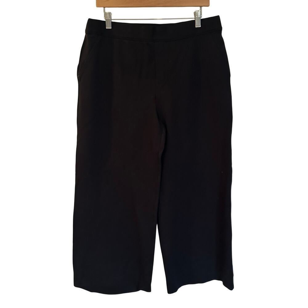 Spanx Ponte Pants sz L Black Spanx Wide Leg cropped ponte pants
